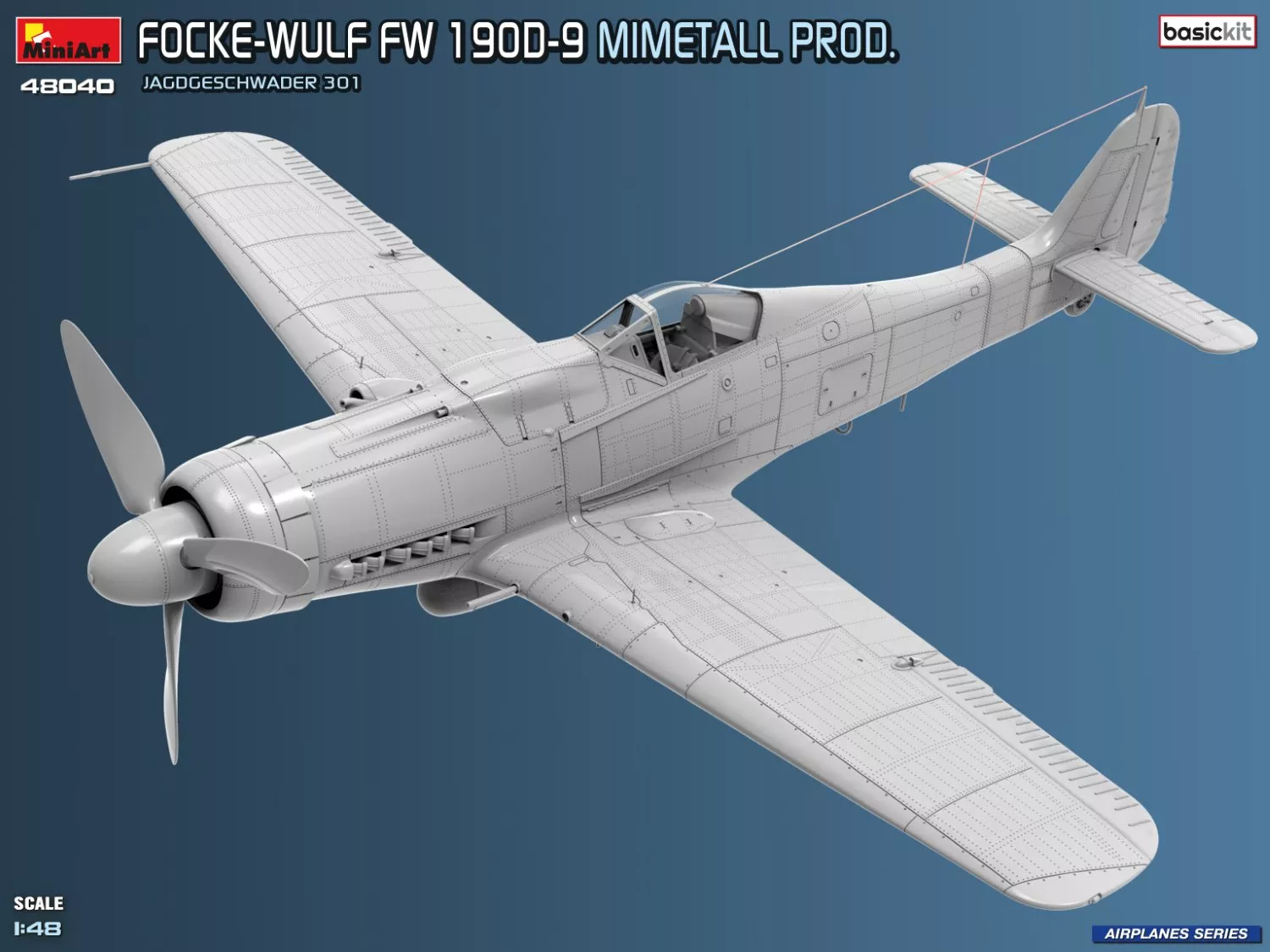 MiniArt 48040 1:48 Focke-Wulf Fw 190D-9 Mimetall Prod. BasicKit
