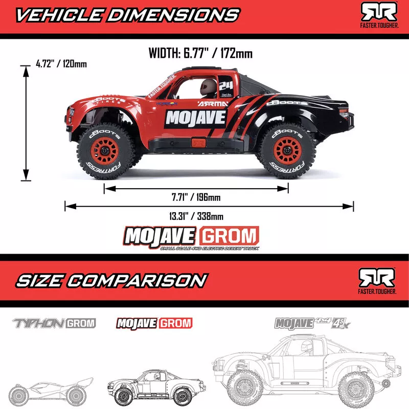 Arma ARA2104T1 1:16 Desert Truck Mojave Grom RTR