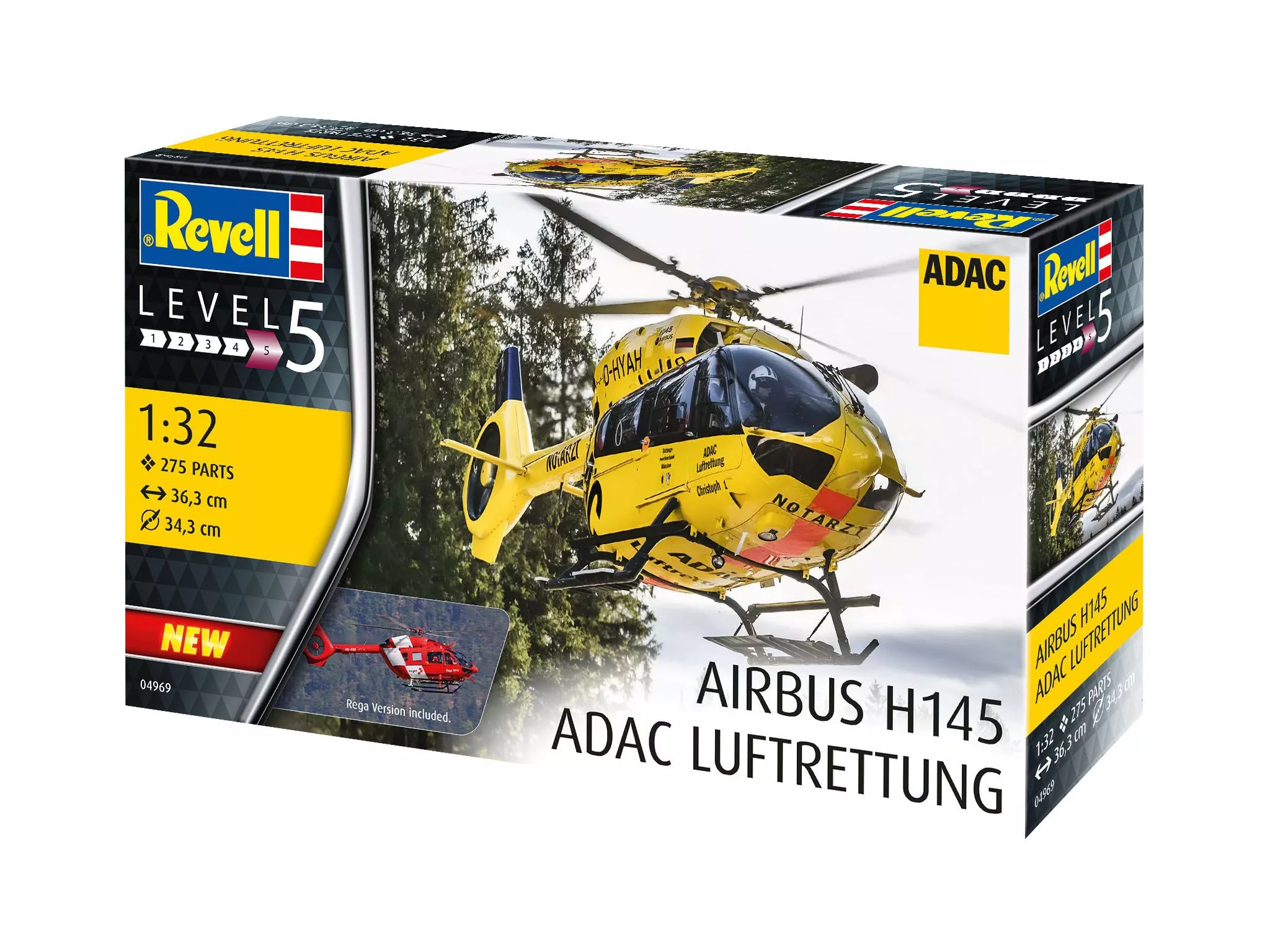 Revell 4969 1:32 Airbus H145 Rega, ADAC