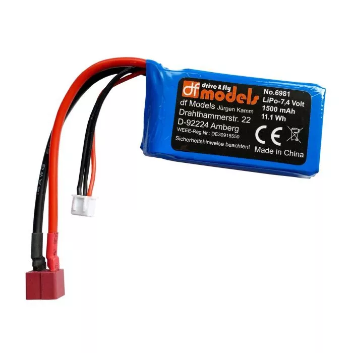 Df Models 6981 accu Li-Po 2S 7.4V 1500 mAh