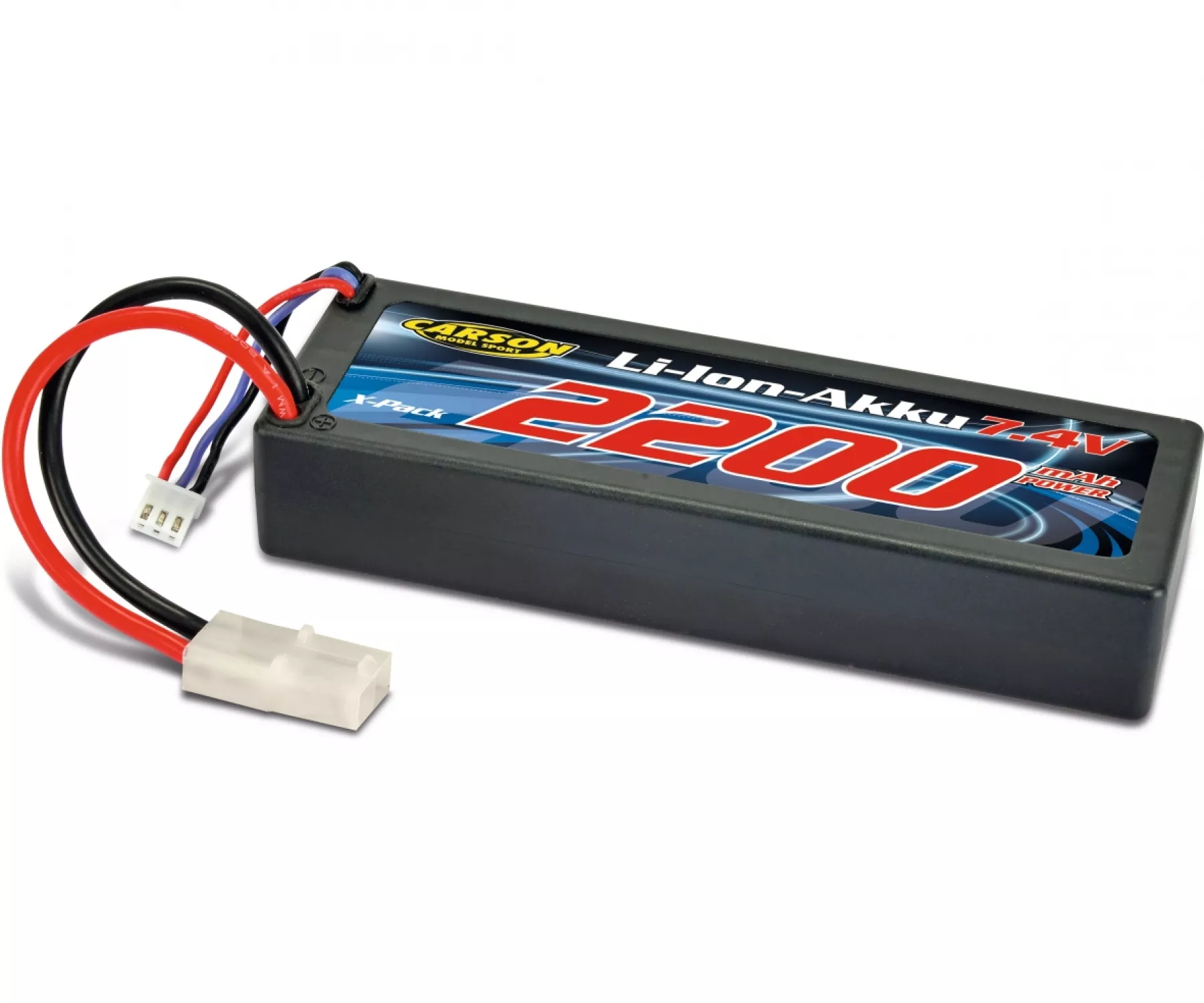 Carson 500608152 accu Li-Ion 7.4 V 2200 mAh fiche Tamiya