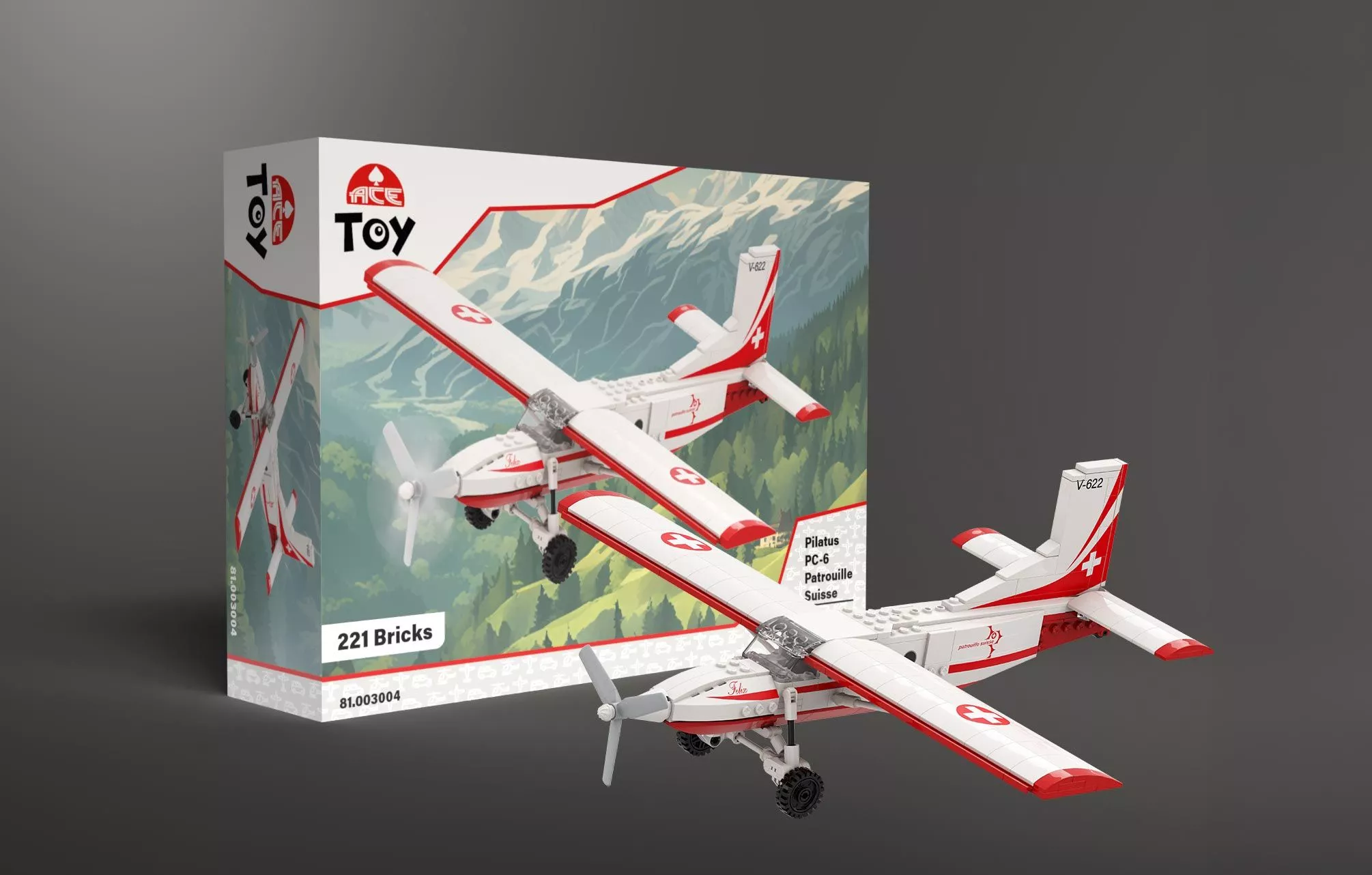 ACE Toy Pilatus PC-6 Turboporteur ''Patrouille Suisse''