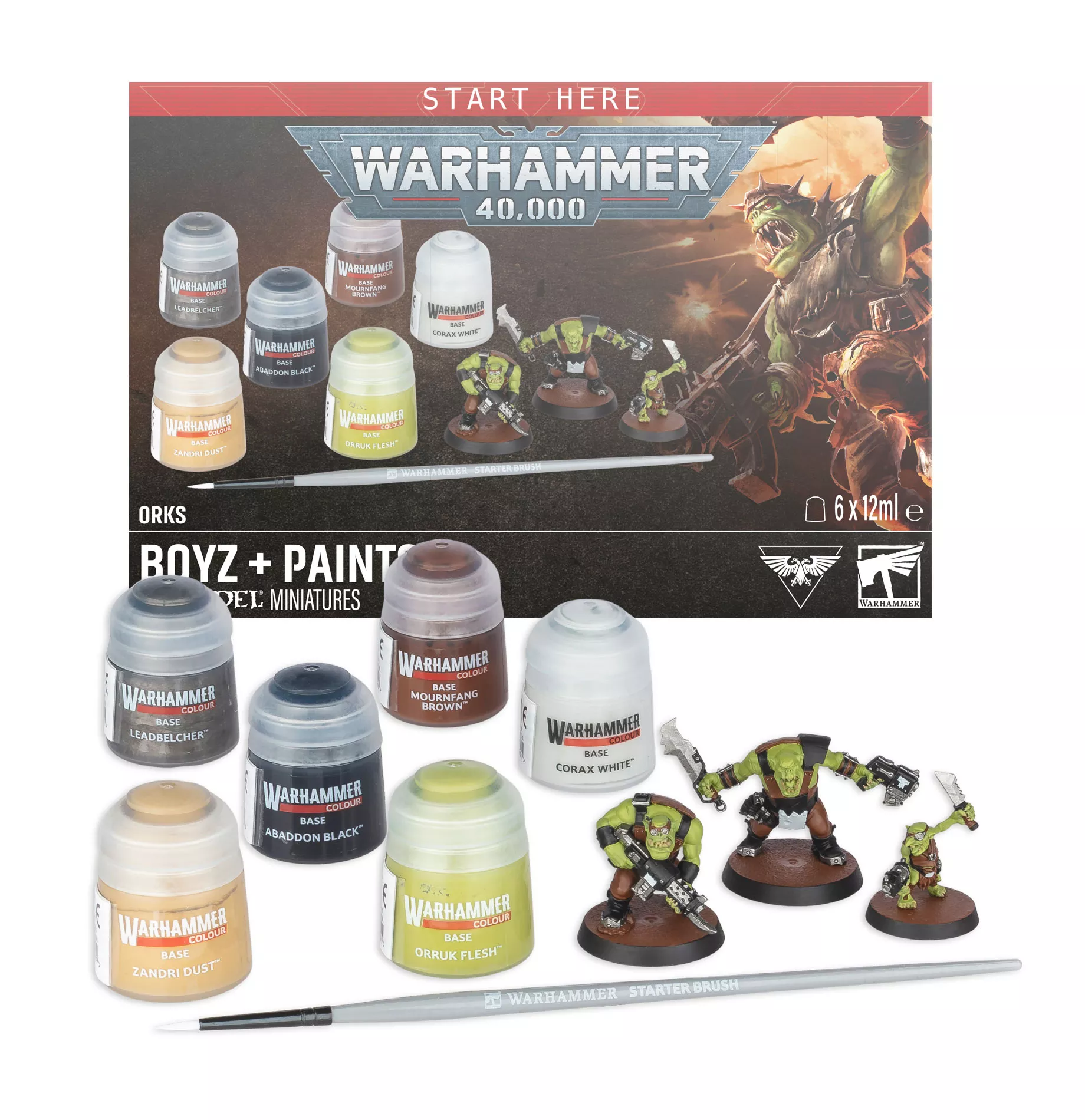 Warhammer 40 000 Orks : Set de démarrage Figurines & Peintures