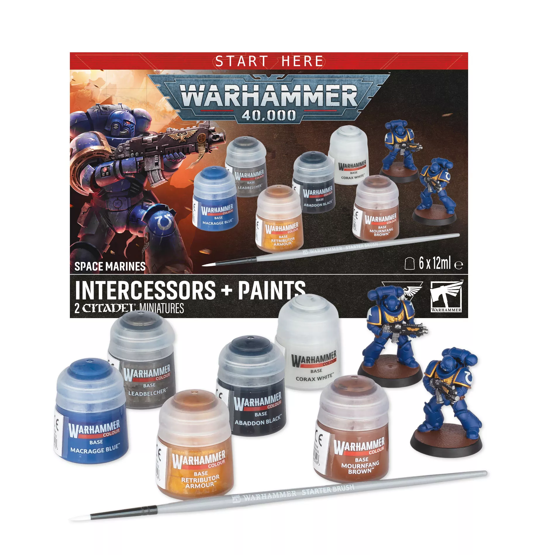 Warhammer 40 000 Space Marines : Set de démarrage Figurines & Peintures