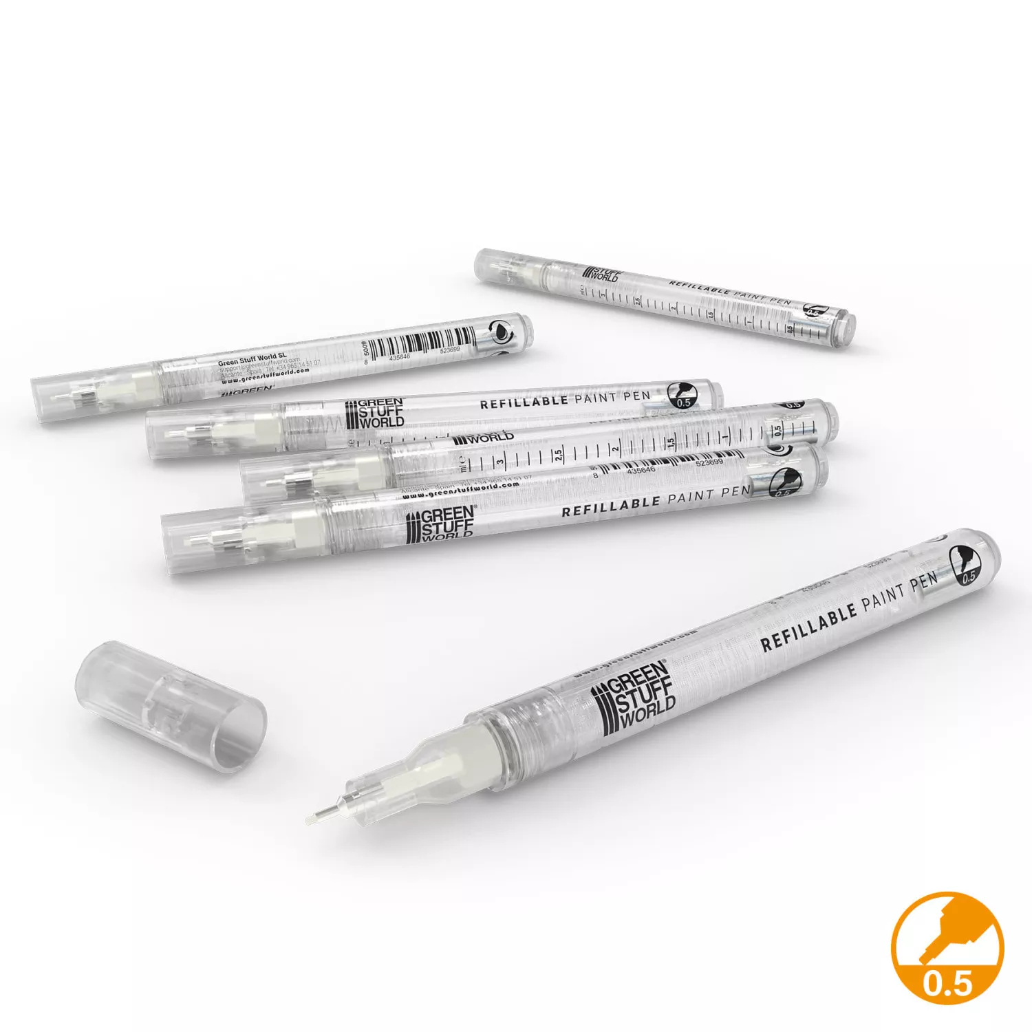 GSW 12874 Stylos A Peinture Remplissables 6X