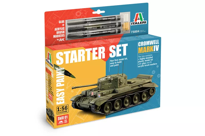 Italeri 75004 1:56 Cromwell Mark IV Starter Set