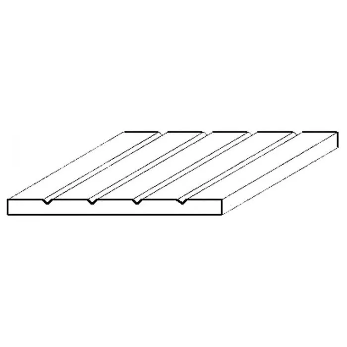 Evergreen 4030 feuilles Polystyrene 15x30cm 1.0mm V-Groove