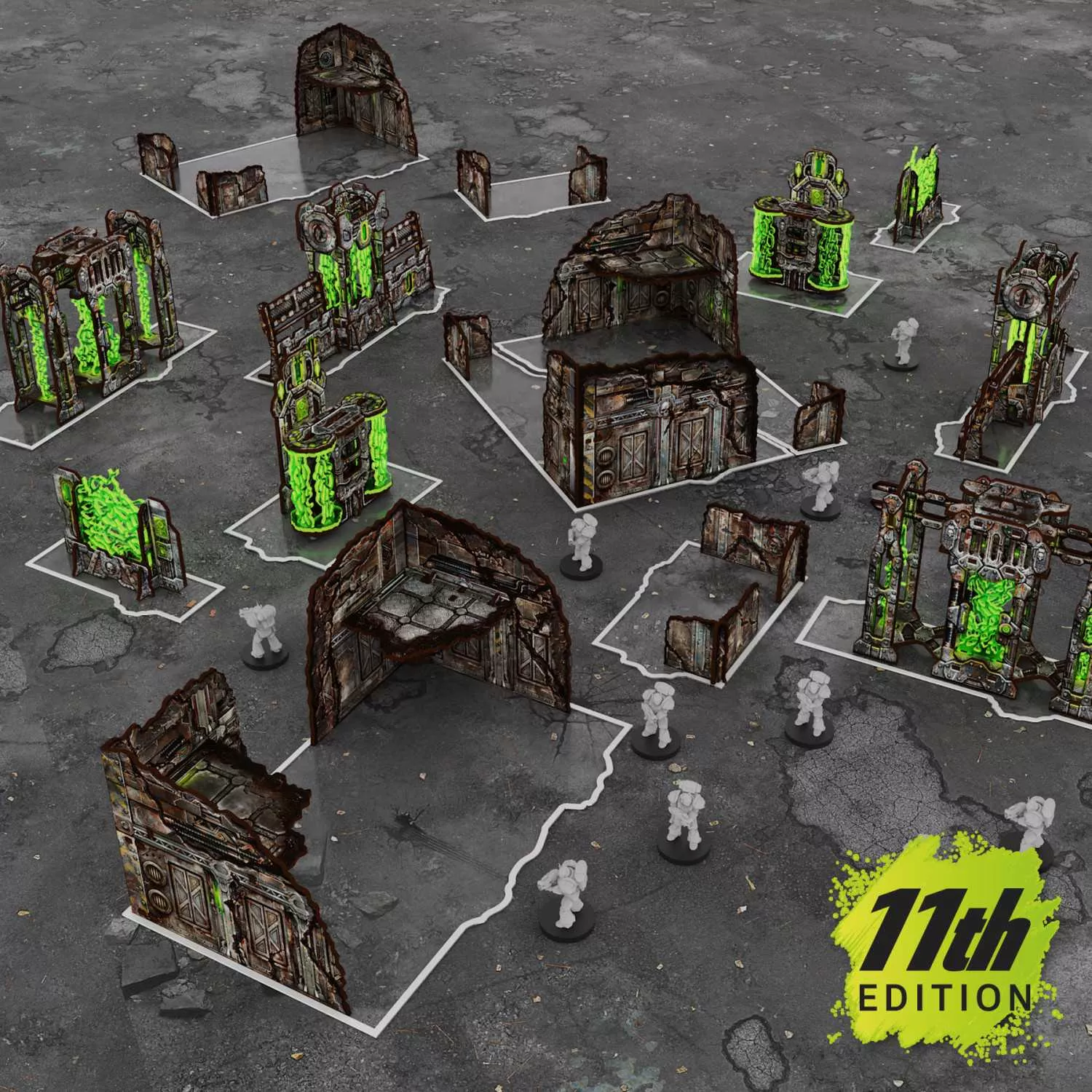 GSW 6960 Pack De Décors Pliables Prépeints 11e Edition Warhammer 40K