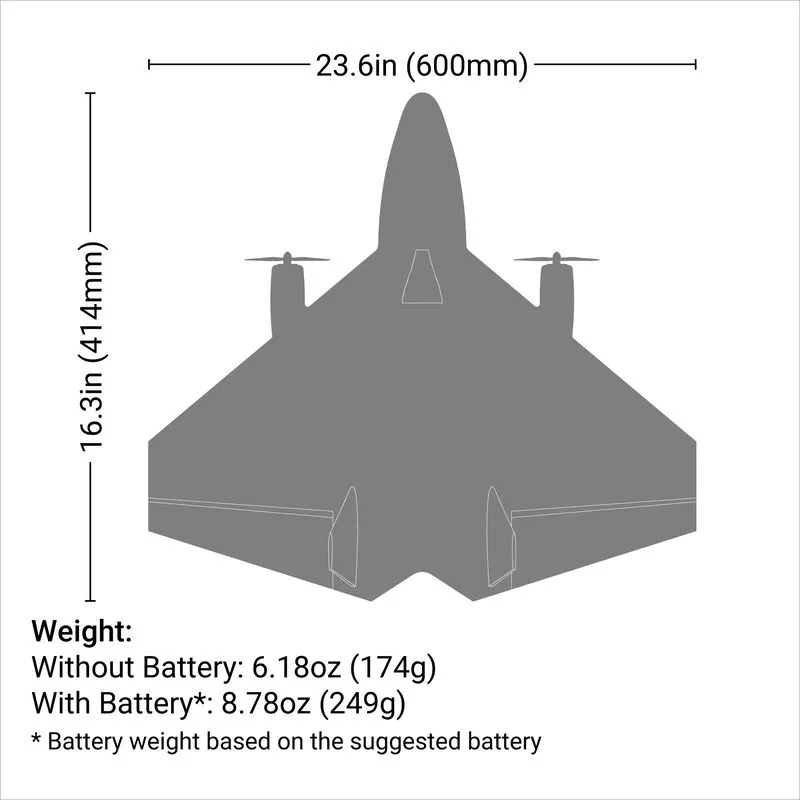 E-Flite EFL02250 Avion Ultrix 600mm BNF Basic avec AS3X et SAFE Select
