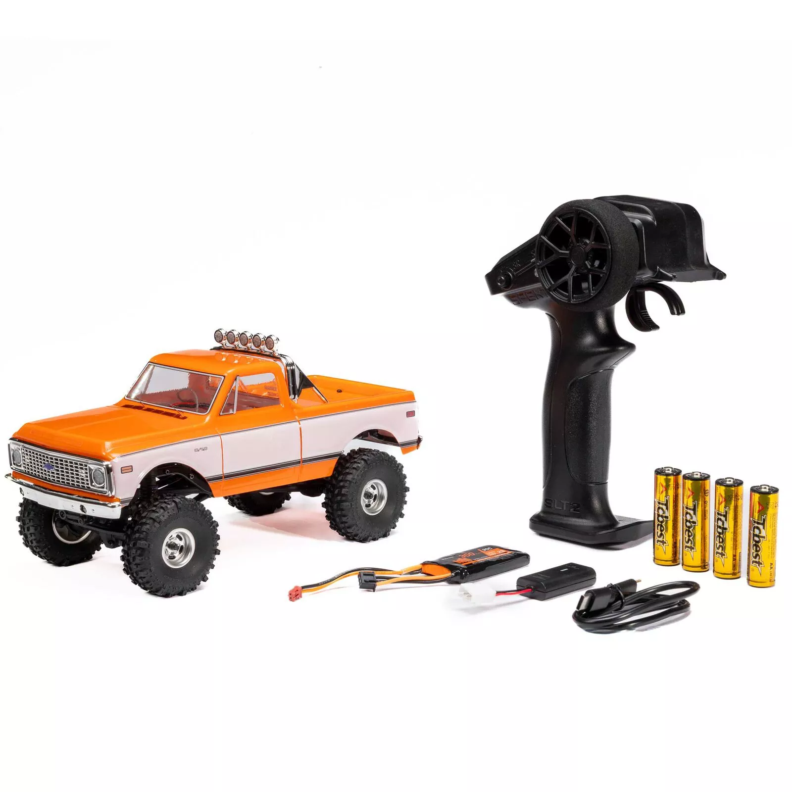 Axial 3408T2 1/24 Crawler SCX24  Chevrolet C10 4X4 RTR Orange/Blanc