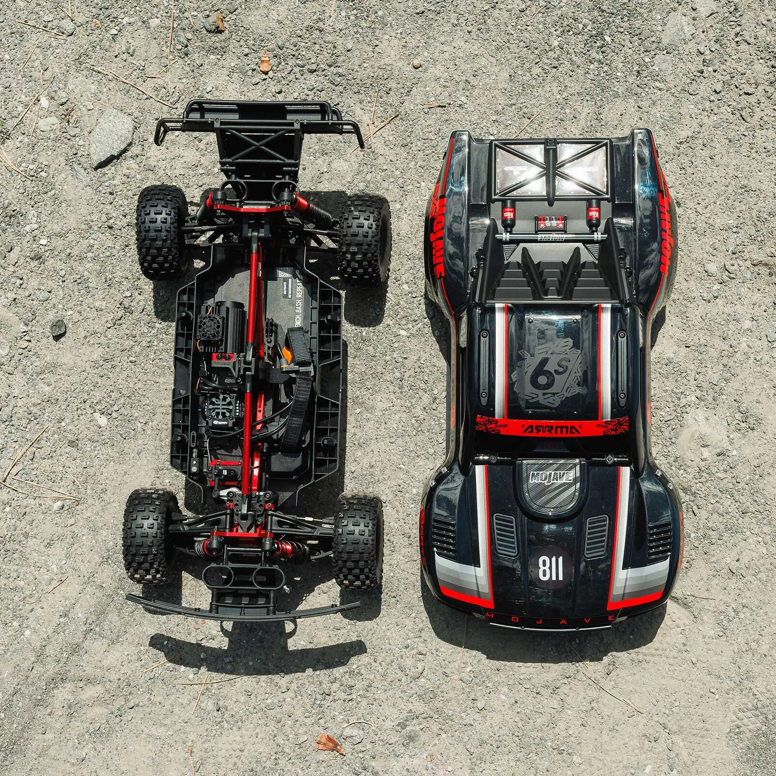 Arrma ARA7704V3T1 1:7 All-Road MOJAVE 6S EXB 4WD RTR Noir/Rouge