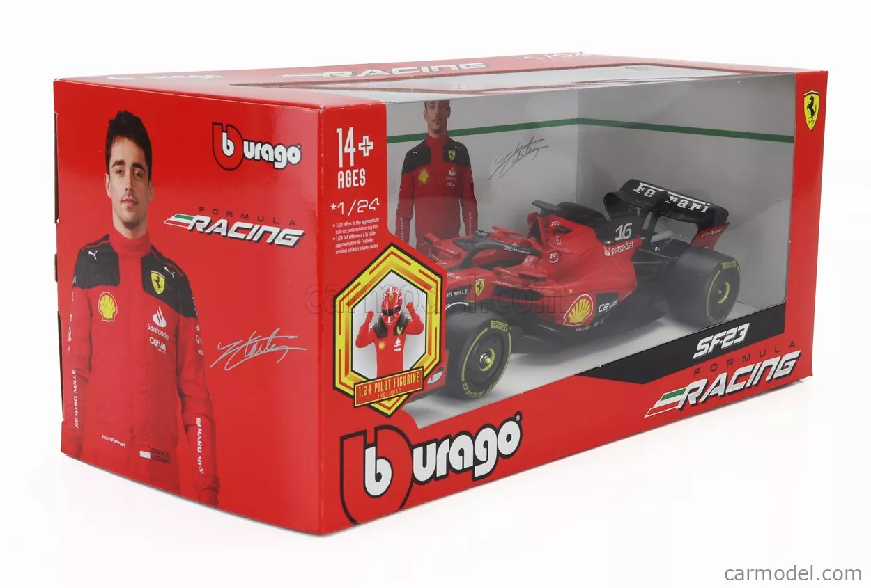 Burago 1826806-16 1:24 Ferrari F1-75 édition 2022 C. Leclerc