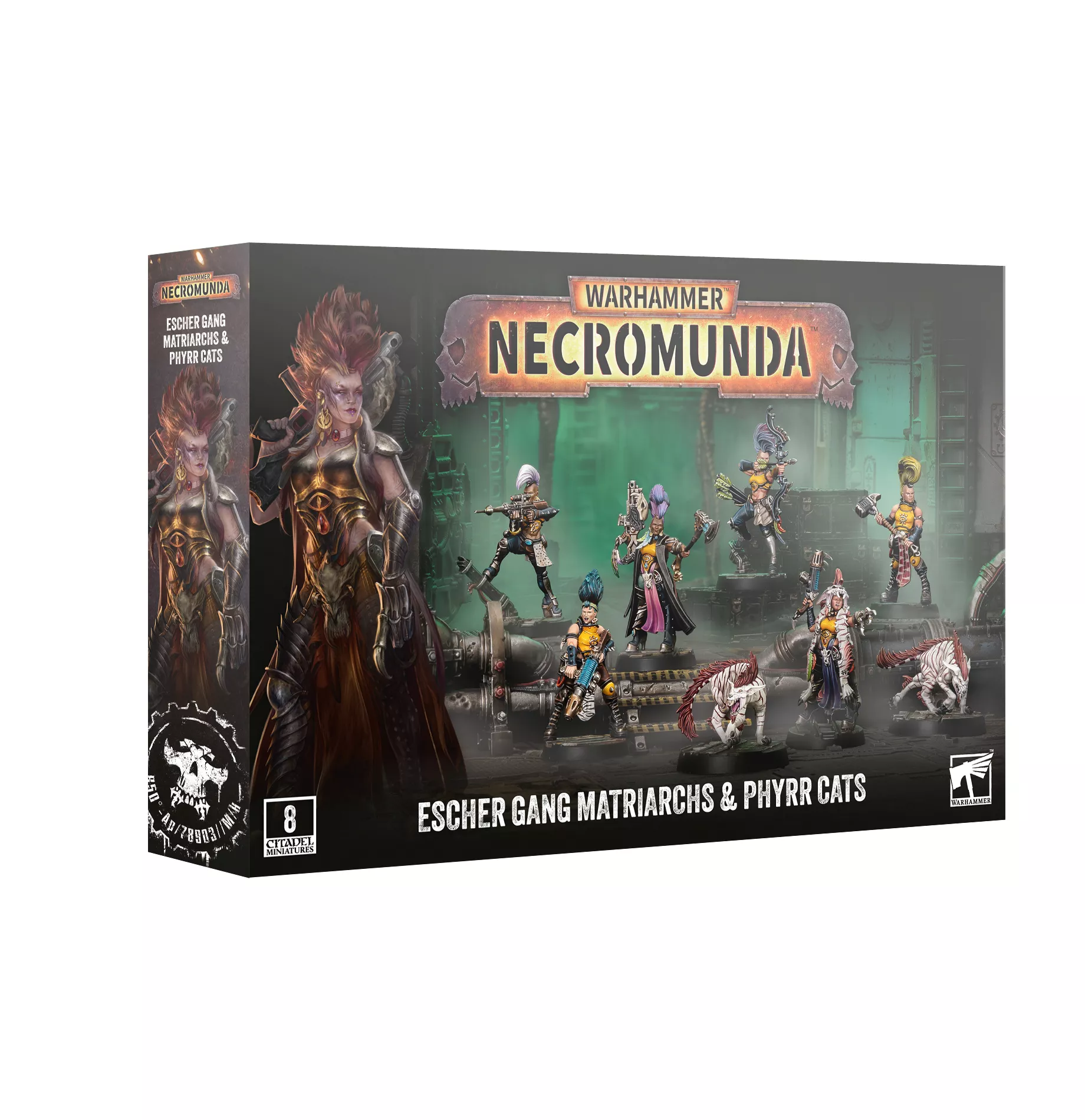 Warhammer Necromunda :  Escher Gang Matriarchs & Phyrr Cats