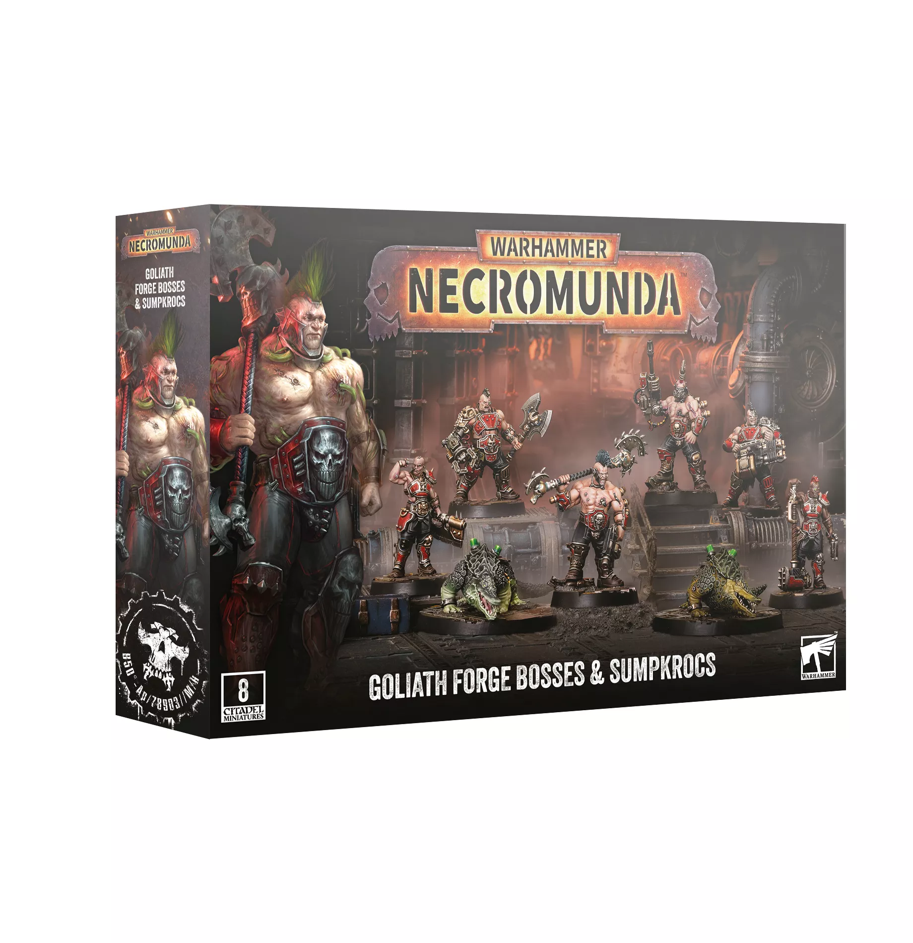 Warhammer Necromunda :  Goliath Forge Bosses & Sumpkrocs