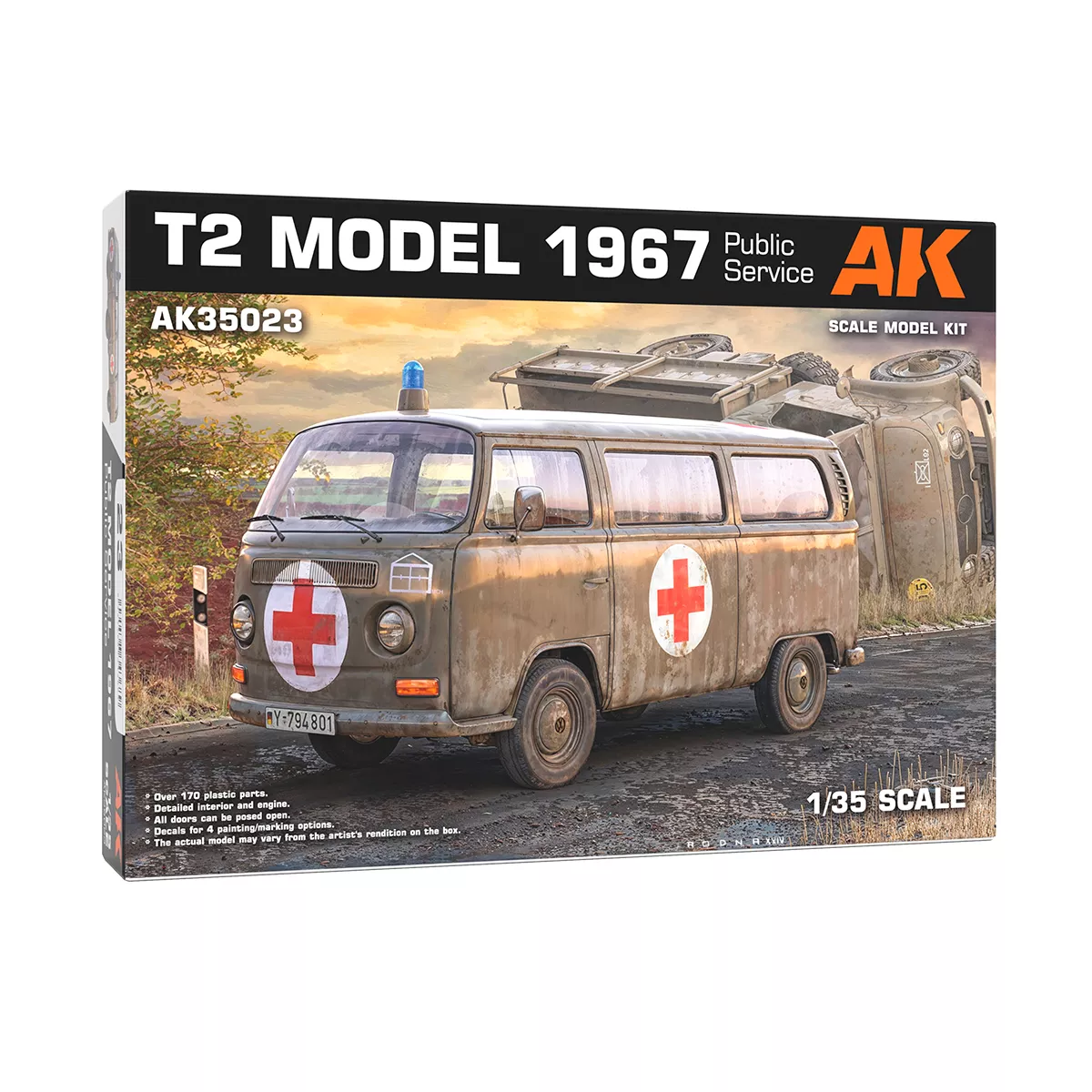 AK Interactive AK35023 1:35 T2 Model 1967 Public Service