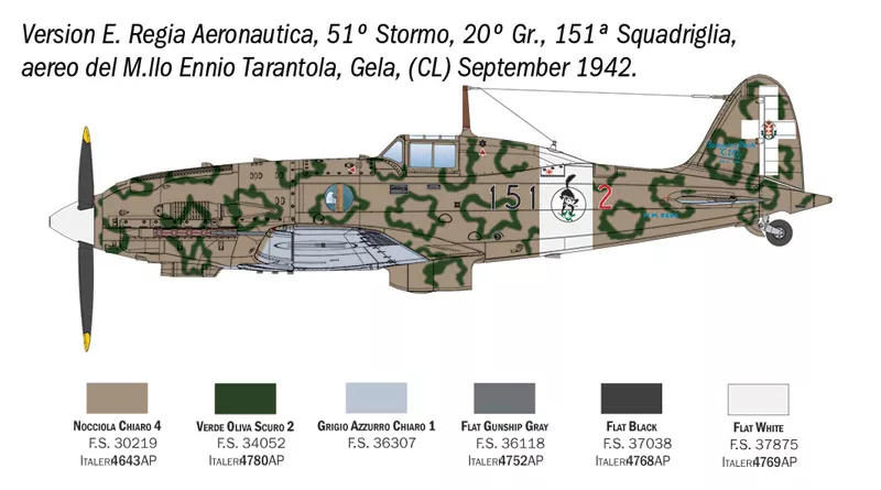 Italeri 2840 1:48 Macchi MC.202 Folgore