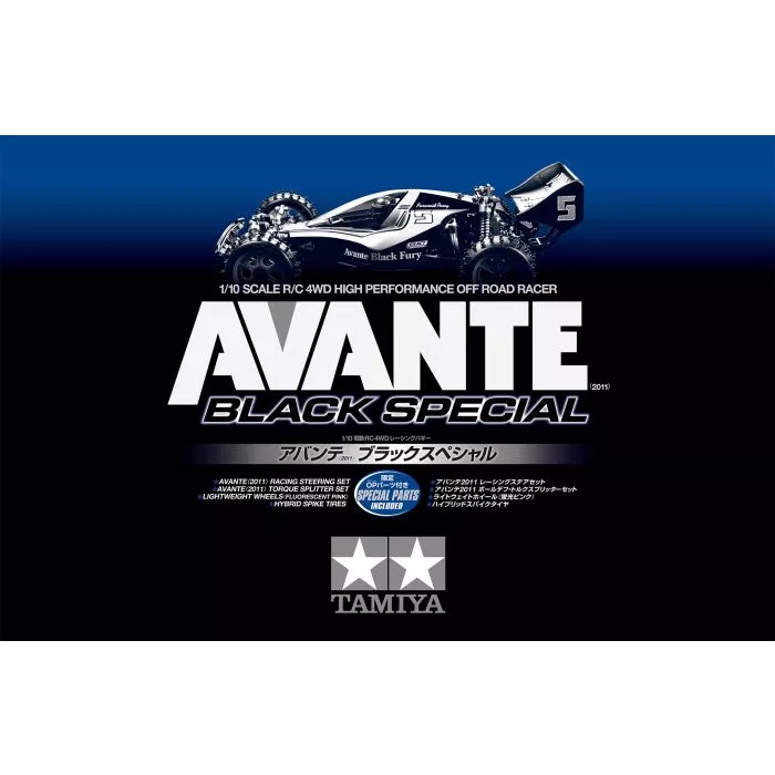Tamiya 47390 1/10 RC Avante (2011) Black Special