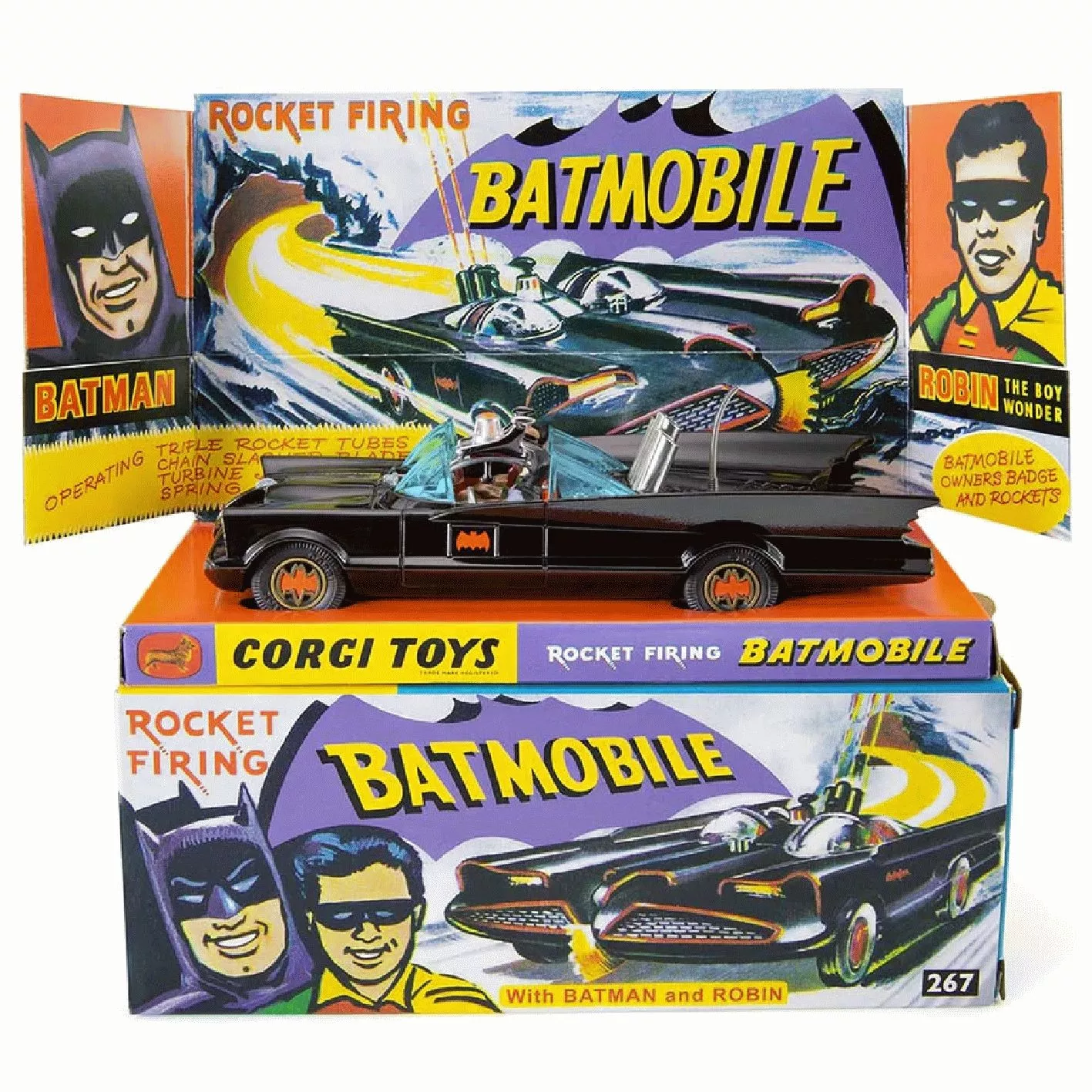 267 Batmobile with Batman and Robin - Gloss  CorgiToys - CD54321050