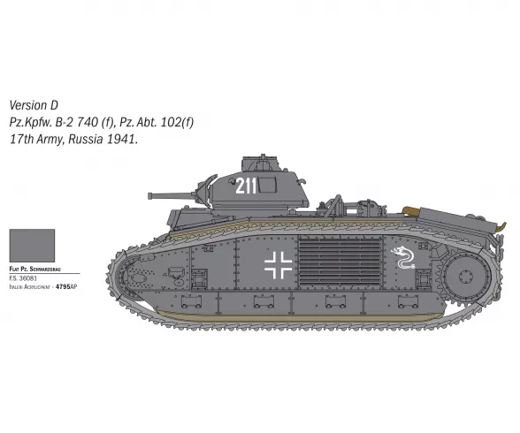 Char B1 Bis 1:56 Italeri - 25766