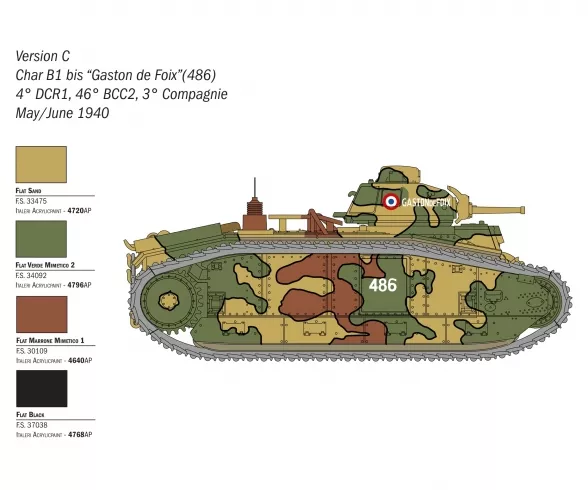 Char B1 Bis 1:56 Italeri - 25766