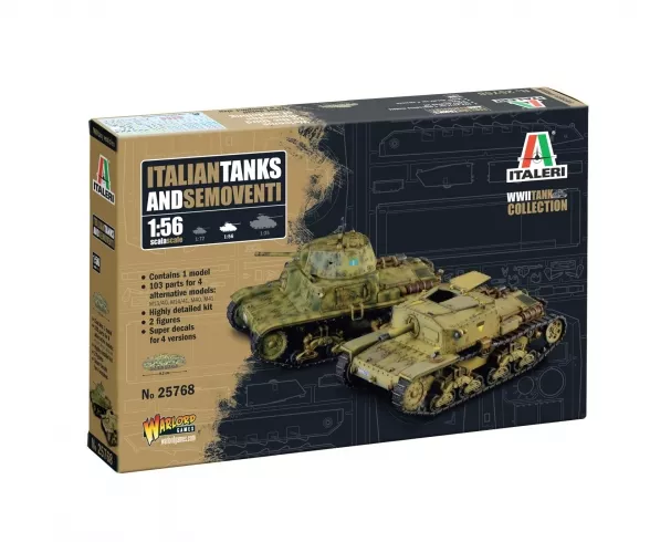 Chars Italiens ''Carro Armato'' & ''Semovento'' 1:56 Italeri - 25768