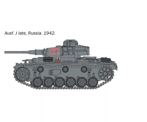 PZ.KPFW III AusF.J/L/M/N 1:56 Italeri - 25757